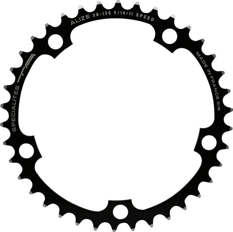 Specialites Ta Kettingblad Alize (9s/10s/11s) Steek 130 38t Binnen Zwart (shimano