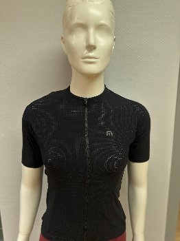 Megmeister woven air ss jersey, dames, Black, S