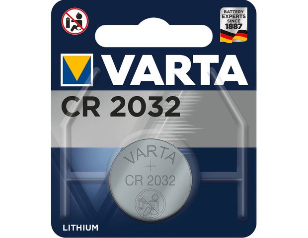 Varta batterij cr2032 lithium knoopcel blister (1)