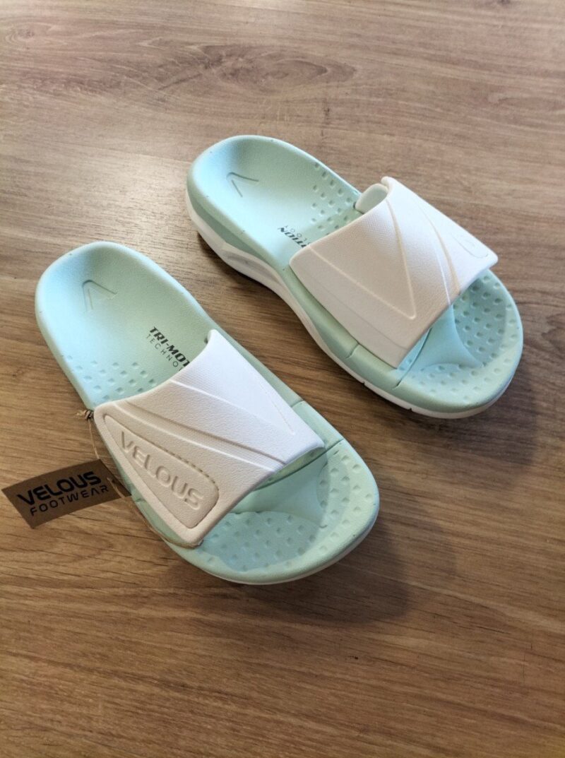 Velous Active Adjustable Slide Light Grey/Light Aqua 39
